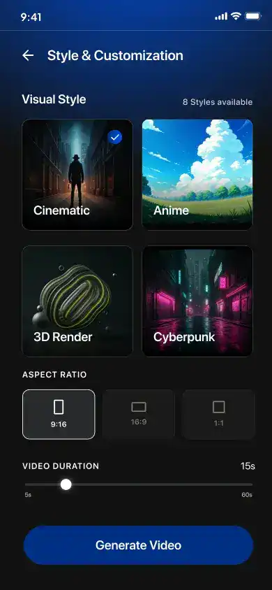 Cliply AI Mobile App — interface screens