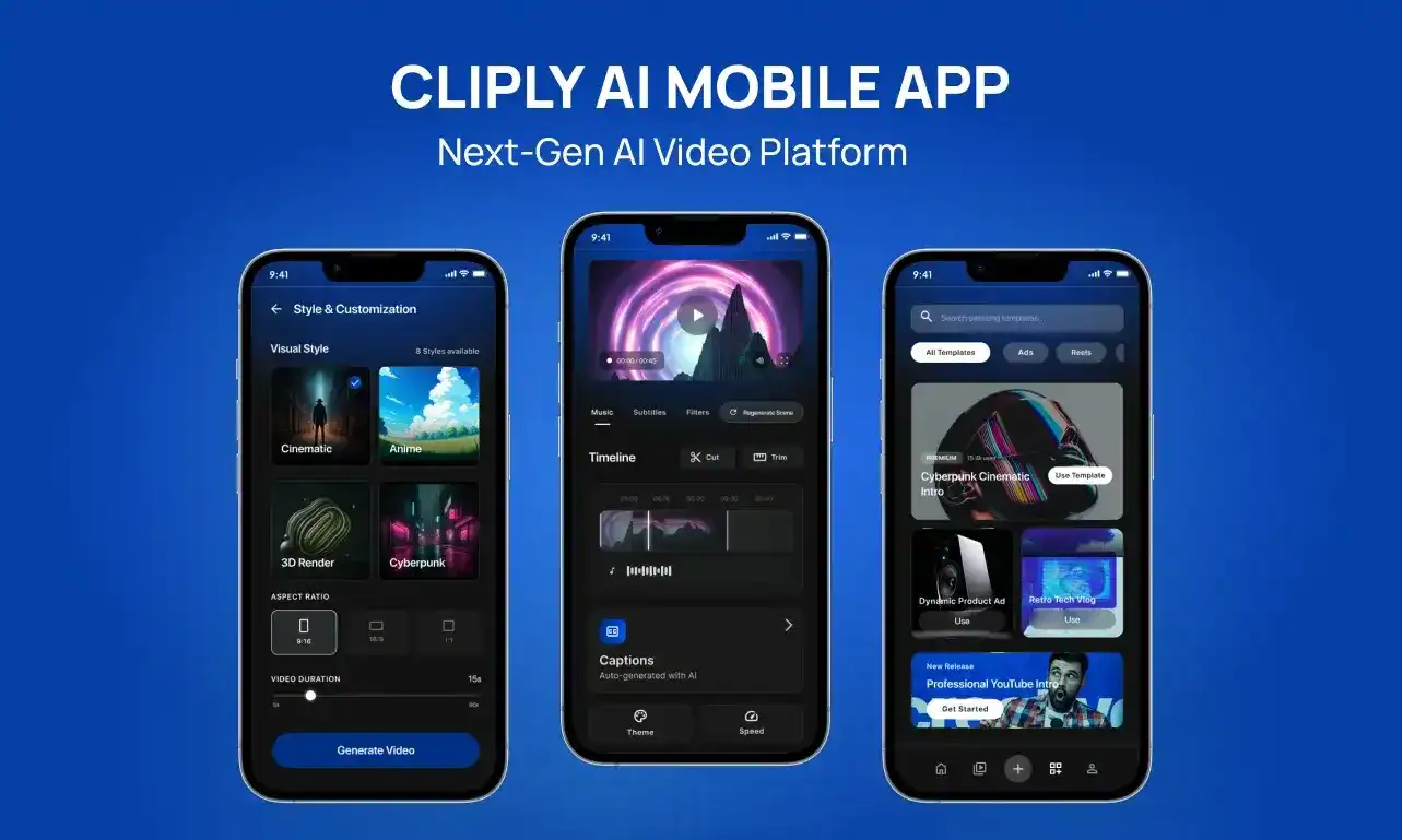Cliply AI Mobile App — case study by Ciphers Lab