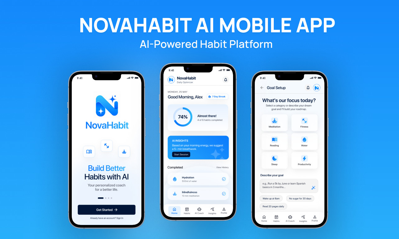 NovaHabit AI Coach Mobile App — case study by Ciphers Lab