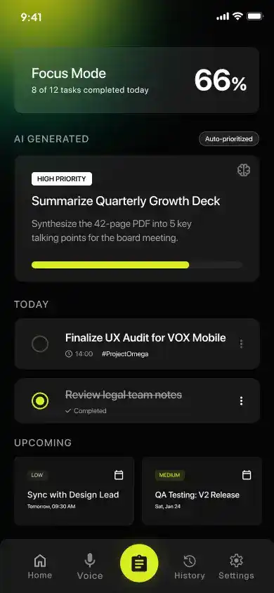Conversa AI Mobile App — interface screens