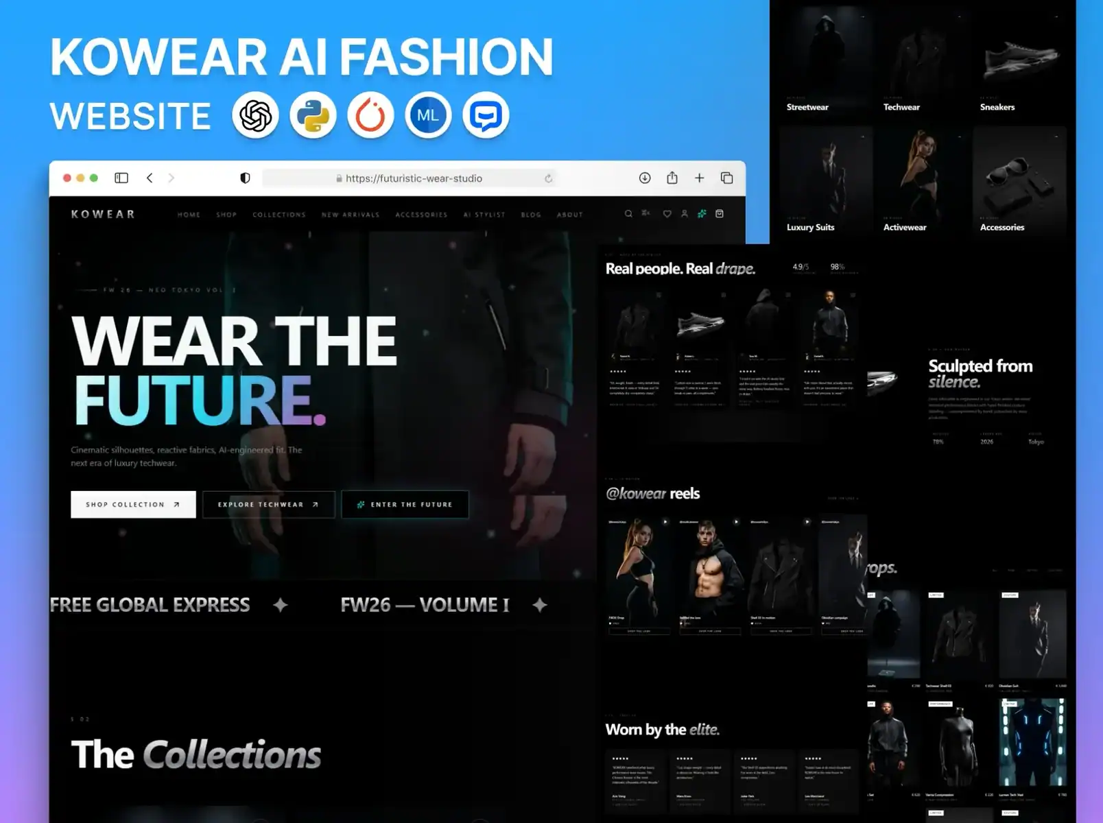 KOWEAR AI Fashion Website — case study by Ciphers Lab
